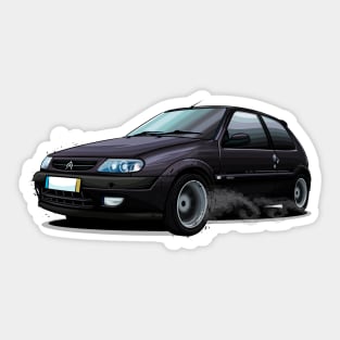 Citroen Saxo Illustration - Black Sticker